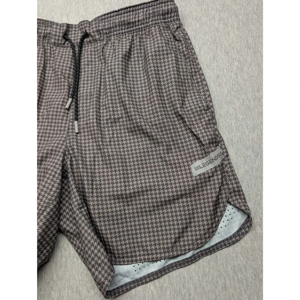 Legends Men's Performance Lined Athletic Shorts in Houndstooth Print